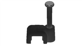 Uchwyt Kablowy Z Gwoździem Czarny Ukp 6Mm (6/6) 220196 /25Szt/