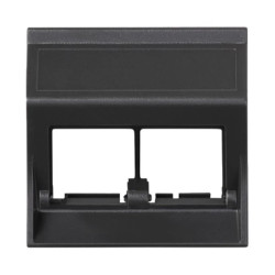 Simon Connect Płytka S500 2x RJ bez osłon skośna do adapterów MD szary grafit 50000186-038