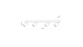 Lampa Sufitowa Dixie Blue/White 2Xgx53 Mlp7549 Milagro