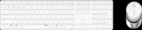 14356 Keyboard/mouse combination, Bluetooth/wireless, white, German la