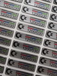 Amiga Dome Label (One Piece) 1200/030 Silver