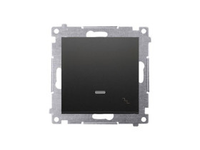 SIMON 54 Wyłącznik schodowy czarny z podświetleniem LED (moduł) DW6L.01/49 KONTAKT SIMON