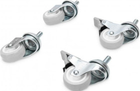 Castors, detectable, (W x H x D) 45 x 91 x 103 mm, for wall mounted cabinets, DN-19 CASTOR-WM