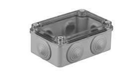Puszka N/T Hermetyczna 120X80x50 6 Dławików Ip55 Pokrywa Przezroczysta S-Box...