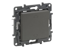 NILOE STEP Wyłącznik roletowy zwierny przycisk 2-pozycyjny góra dół 6AX stalowy 863443 LEGRAND