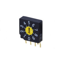 Przełącznik obrotowy, 100 mA, 5V dc, 10-położeniowy, Nidec Components SC-2000