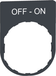 Label holder, printed with “OFF-ON”, for Harmony XB4/XB5, ZBYP2367