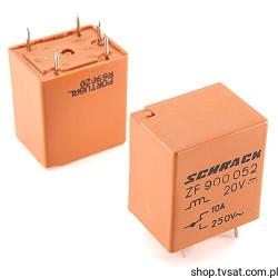 ZF900052 Relay 20VDC 10A Coil 530 Ohm THT SCHRACK