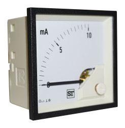 Amperomierz analogowy panelowy DC zakres Maximum of 20mA wysokość wycięcia: 68mm wartość 20mA +55°C Sifam Tinsley