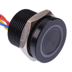 PBAR9AF2000A0B APEM Blue illuminated 5VDC Momentary NO 19mm Piezo Switch Prewired IP68