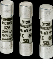 Semiconductor protective fuse 10 x 38 mm, 12 A, aR, 700 V (DC), 600 V (AC), 3NC1012
