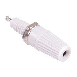 White 4mm Binding Post Grey Body M8