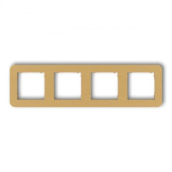 MINI Ramka uniwersalna poczwórna zaokrąglona z tworzywa złoty 29MRTZ-4