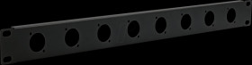 EX-49297 19" D-type patch panel, 1U, 8 port, black