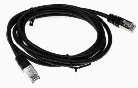 Kabel kategorii 6, Czarny, Wtyk RJ45/męski RJ45dł.: 2m, mat. koszulki: PVC