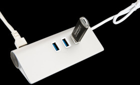 EX-1132-N USB3.0 3Port HUB-1xGiga-LAN,C-Plug,Desct.