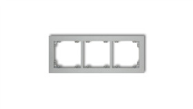 Deco Ramka Potrójna Srebrny Metalik 7Dr-3