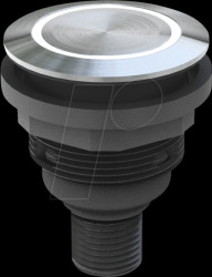 SVATLRWI0226C005 Pushbutton - 1 S, RESET, steel, LED-Ring white