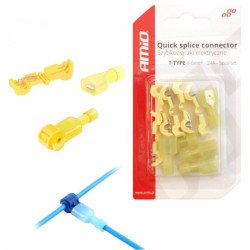 Szybkozłączka odgałeźna typu T motoryzacyjna 12V/24V max. 24A na przewody 4,0-6,0mm2 AMIO Blister 5szt