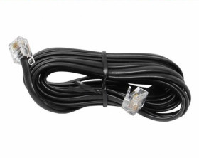 Sznur przyłączeniowy telefoniczny 3m czarny