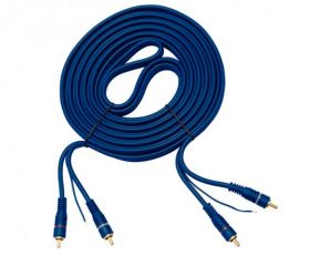 PRZEWOD 2*RCA 5M+STEROWANIE NIEBIESKI