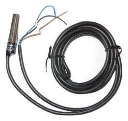 Czujnik indukcyjny cylindryczny M12 z przewodem 2m Sn=2mm 10-30VDC PNP NO LED IP67 PR12-2DP