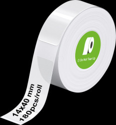 6313 Label roll, 14 mm x 40 mm, 180 labels, transparent