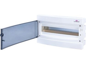Rozdzielnica podtynkowa 18 modułowa 1x18M drzwi transparentne IP40 ECM18PT-s 001101074 ETI