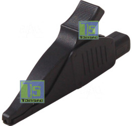 Krokodylek bezpieczny 4mm, 32A, roz.44mm, CATIII 1000V