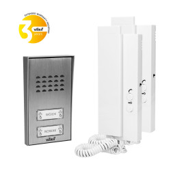 Zestaw domofonowy 2-rodzinny. 2-żyłowy. natynkowy. SAGITTA MULTI OR-DOM-SG-919