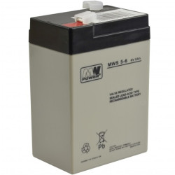 Akumulator AGM do systemów alarmowych 6V 5Ah MWS bezobsługowy (Faston 187) MW Power