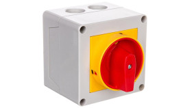 Łącznik Krzywkowy 0-1 3P 16A Do Wbudowania Z Pokrętłem Żółto/Czerwonym...