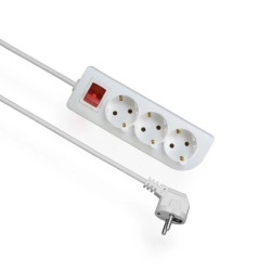 Przedłużacz z wyłącznikiem 3-gniazda z/u SCHUKO 1,5m /OMY 3x1/ PSCH-301,5W