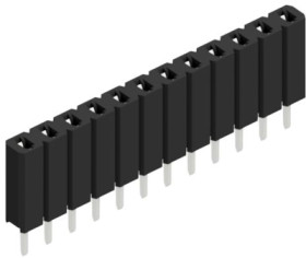 Socket header, 12 pole, pitch 2.54 mm, straight, 10025435