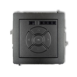 DECO Sterownik roletowy elektroniczny (sterowanie lokalne i pilotem, sterowanie strefą i podstrefą) grafitowy 11DSR-4