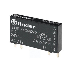 Finder 34.81.7.012.8240 slim Relay 12V DC input 230V AC output 2A max