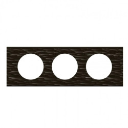 CELIANE Ramka czarna żłobkowana 3-poziomowa 069023