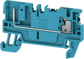 Terminal block, push-in connection, 1.5 mm², 2 pole, 17.5 A, 6 kV, blue, 2675690000
