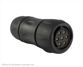 Złącze wielostykowe przemysłowe 7-pinowe Montaż na kablu Gniazdo Souriau Sunbank by Eaton