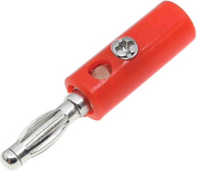 Adapter z wtykiem bananowym Męski typ Wtyk bananowy Czerwony 32A RS PRO rozmiar 4 mm