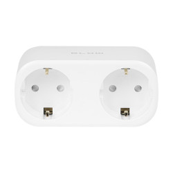 Inteligentne gniazdko podwójne sterowane WiFi TUYA białe