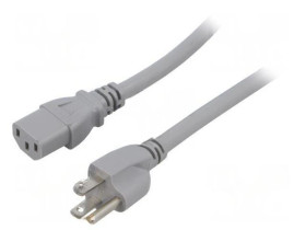 SN45-3/14/5GY Kabel: 3x14AWG, IEC C13 żeński,NEMA 5-15 (B) wtyk, 5m