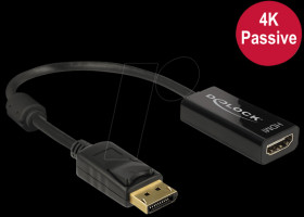 62609 DisplayPort 1.2 plug &gt; HDMI socket, black