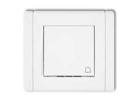 FLEXI Wyłącznik zwierny przycisk "dzwonek" biały FWP-4 KARLIK