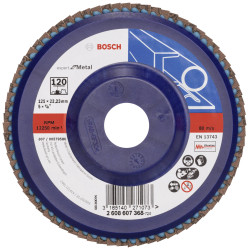 Bosch Accessories 2608607368 X551 Tarcza lamelkowa Średnica 125 mm Średnica otworu 22.33 mm Wielkość ziarna 120 stal 1 s