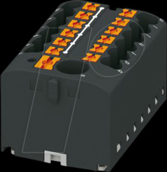 3273366 PTFIX distributor block, 12x2.5, black