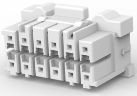 Plug housing, 12 pole, pitch 3.3 mm, straight, natural, 1-1971905-6