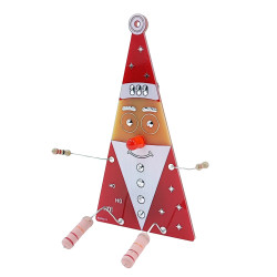 Pomysłowy Mikołaj LED - ozdoba DIY, zestaw do nauki lutowania, AVT XMAS5