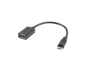 Adapter microUSB -USB-A 2.0 0.15M OTG czarny LANBERG