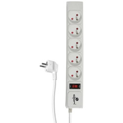 Przedłużacz przeciwprzepięciowy 5-gniazd z/u 5m biały FMP5150